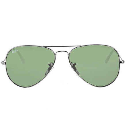 JomaShop.com: Ray-Ban Aviator 58mm Classic Sunglasses - Gunmetal With Green G-15