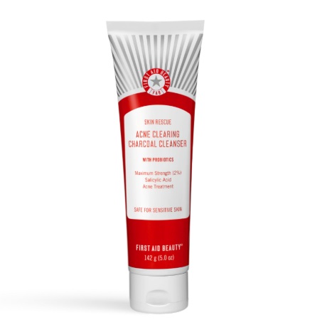 First Aid Beauty: Skin Rescue Acne Clearing Charcoal Cleanser with Probiotics