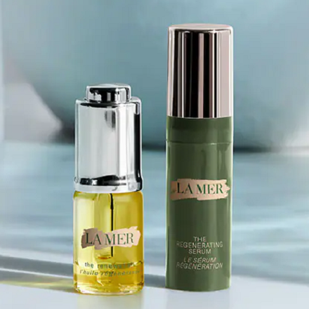 La Mer: Deluxe Duo of The Regenerating Serum and The Renewal Oil with Any $100 Purchase