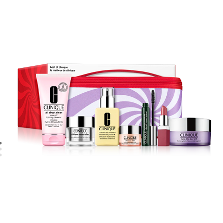 Clinique: Holiday Set with 9 Full Sizes in All for $49.5 with Any $35 Purchase