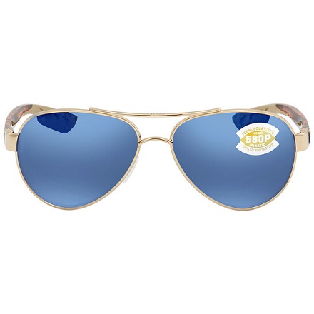 JomaShop.com: 47% OFF Costa Del Mar Loreto Blue Mirror 580P Polarized Aviator Sunglasses