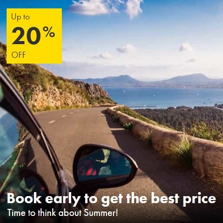 Europcar: Up to 20% OFF Early Bird Summer Sale