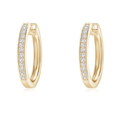 Angara UK: Get 12% OFF On Order Above £500 + Free Jewellery Gift On All Orders, shop Diamond Hoop Earrings