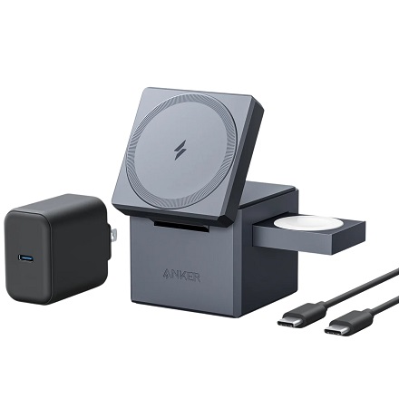 Anker US: Apple Accessories Best Sellers $15 OFF Anker 3-in-1 Cube with MagSafe