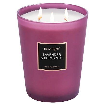 Amazon US: 12.0% Cash Back + $28.99 for HomeLights Highly Scented Soy Candles Big 33.3 oz for Home. 3 Cotton Wicks