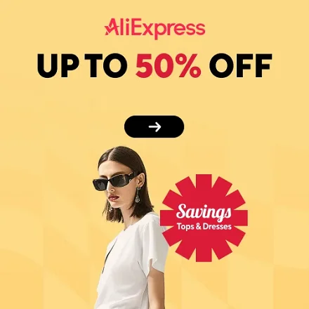 AliExpress: Savings | Tops & Dresses, 5000+ New Stylish Arrivals, Up to 50% OFF With Extra Savings
