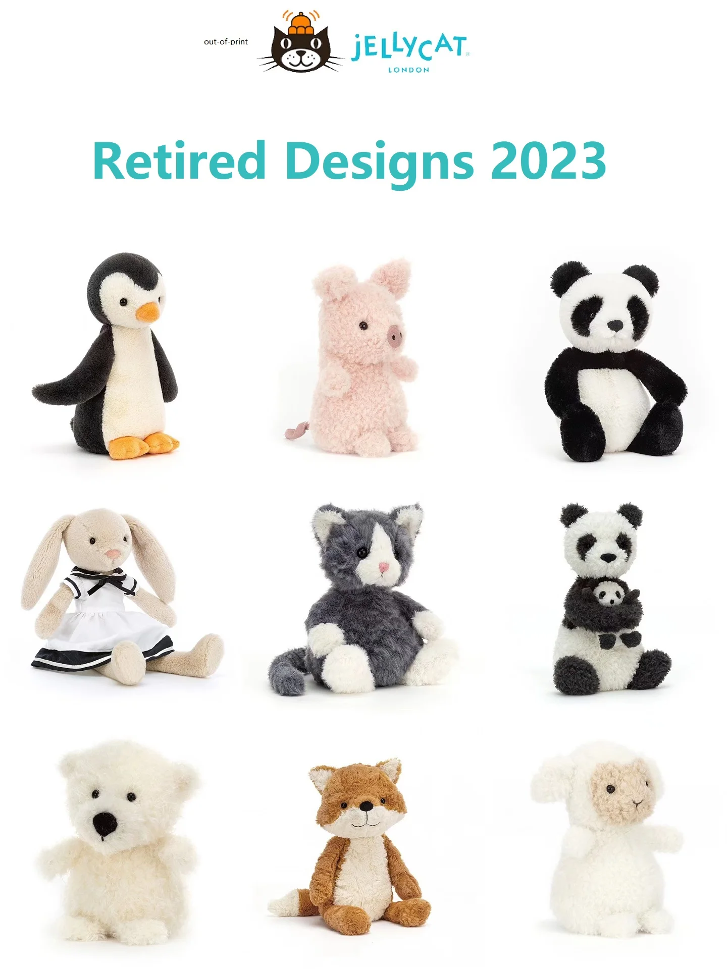 Jellycat 2023 退休玩偶彙總（185款） 再不買就要絕版啦~