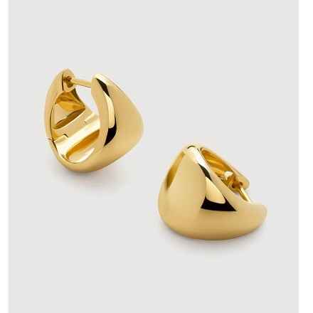 Monica Vinader：Best Seller R_Gold Vermeil Tapered Small Hoop Earrings