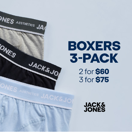 Jack & Jones CA: Boxers 2 Packs For $60, 3 Packs For $75