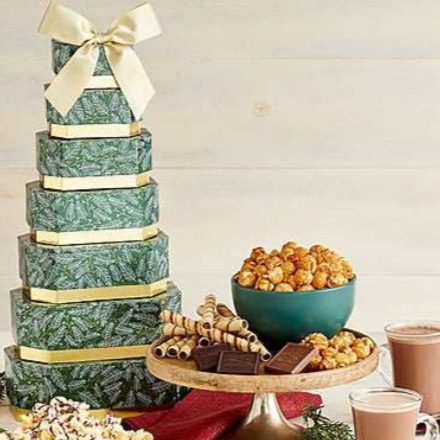 1800baskets.com: Golden Elegance Tower with Ghirardelli Starts at $44.99