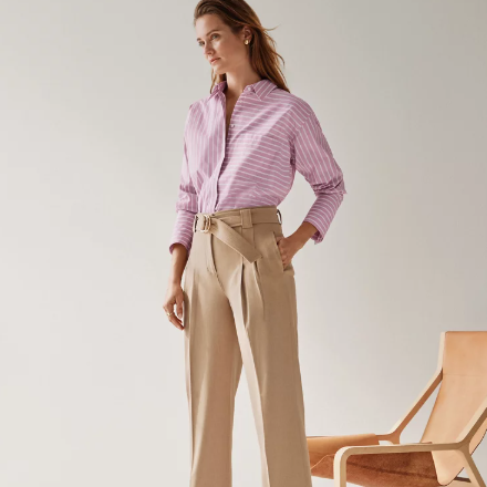 Ann Taylor: New Arrivals - The Belted Straight-Leg Pant