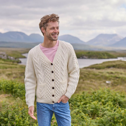 The Irish Store: Handknit V-neck Cardigan