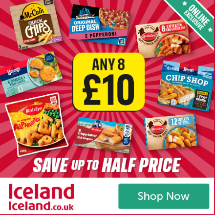 Iceland: Frozen 8 for £10 - Save Up to Half Price