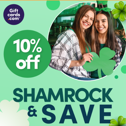 giftcards.com: Shamrock & Save 10% on Select Brand Gift Cards