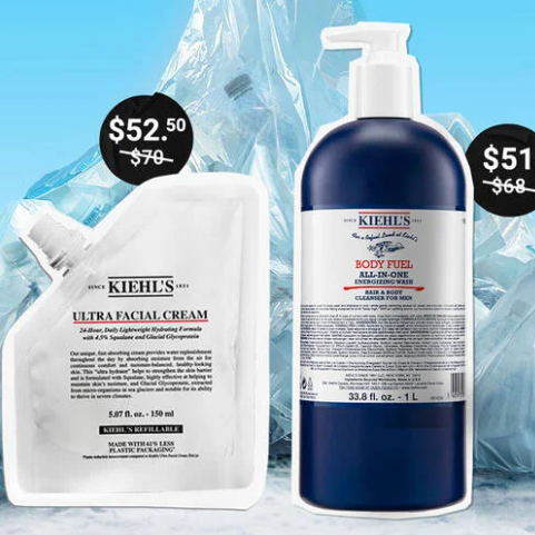 Kiehl's: 25% OFF Jumbo Saize & Refills