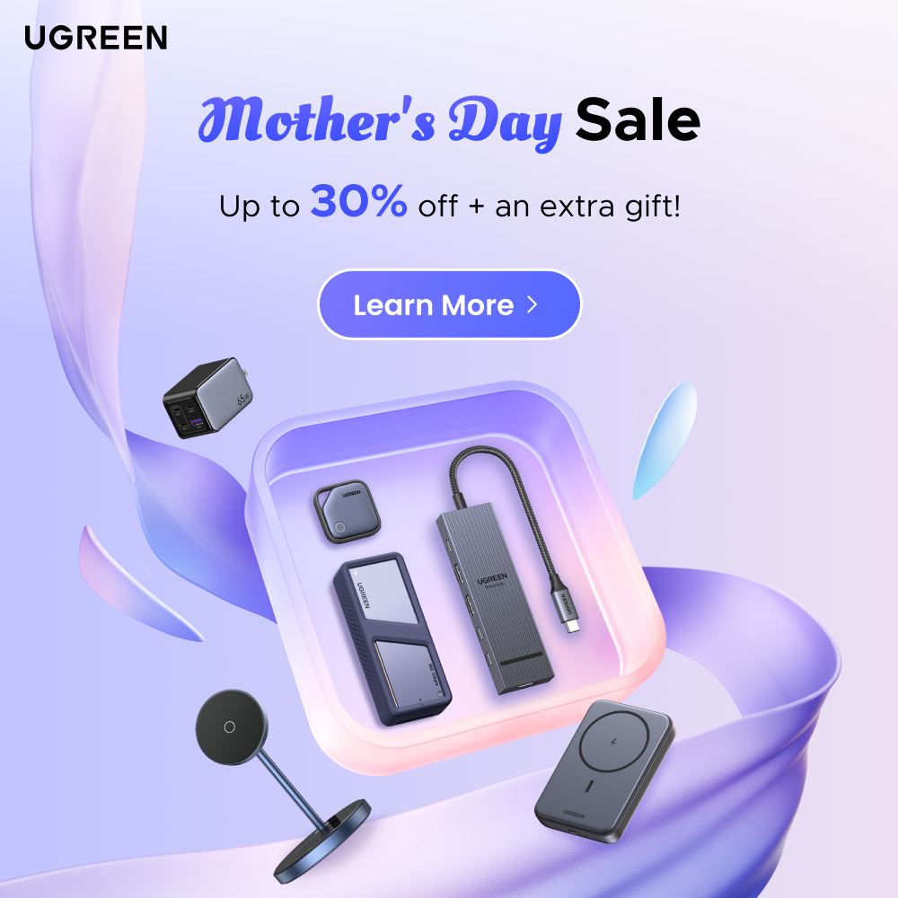 UGREEN US: Mother's Day Promotion Up to 30% OFF